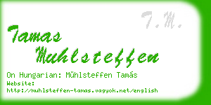 tamas muhlsteffen business card