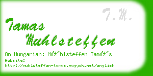 tamas muhlsteffen business card